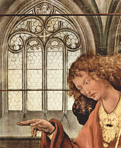 The Annunciation (detail) in entryway