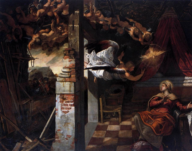 The Annunciation by Tintoretto — Oil Painting Reproduction