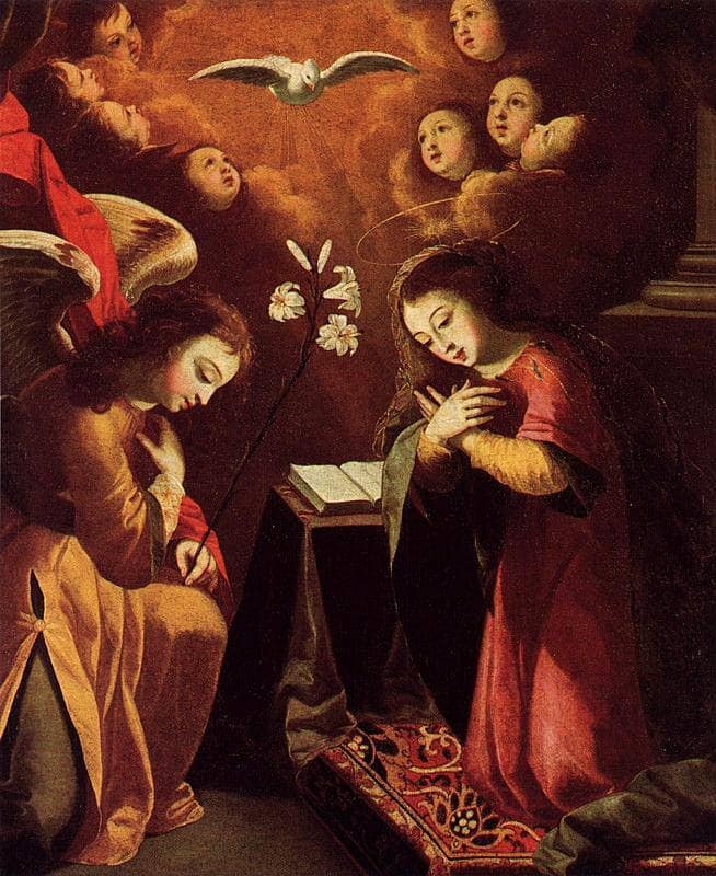 The Annunciation by Josefa de Obidos — Oil Painting Reproduction
