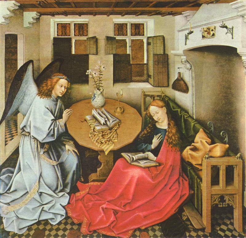 The Annunciation by Robert Campin — Oil Painting Reproduction