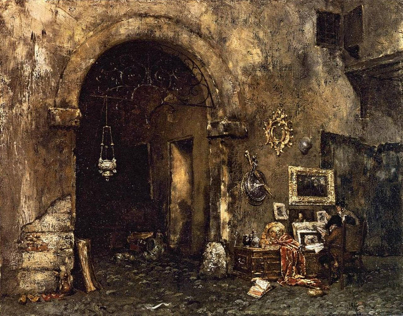The Antiquary Shop by William Merritt Chase — Oil Painting Reproduction