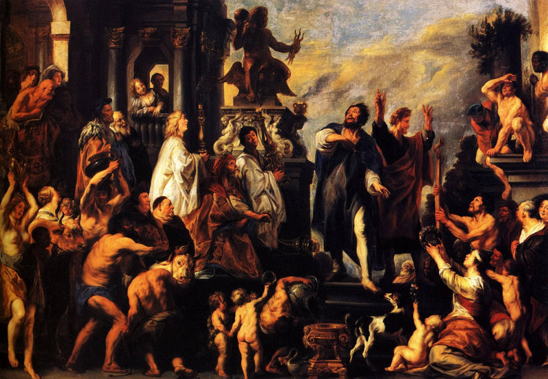 The Apostles, St. Paul and St. Barnabas at Lystra by Jacob Jordaens — Oil Painting Reproduction