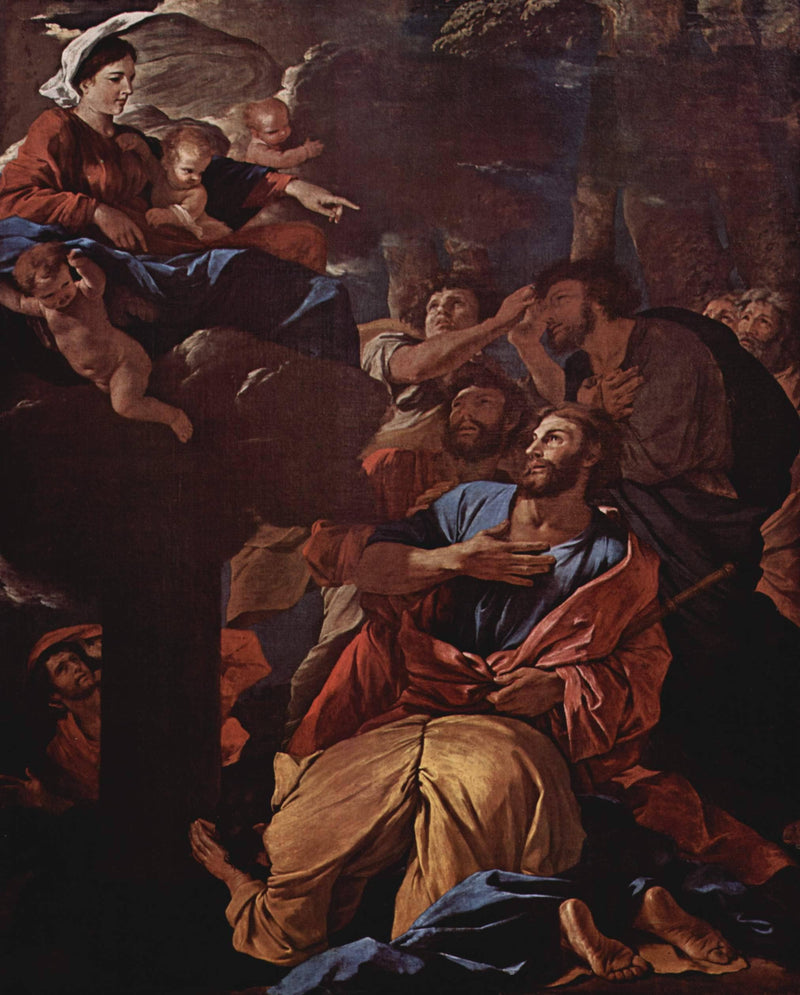 The Apparition of the Virgin the St. James the Great by Nicolas Poussin — Oil Painting Reproduction