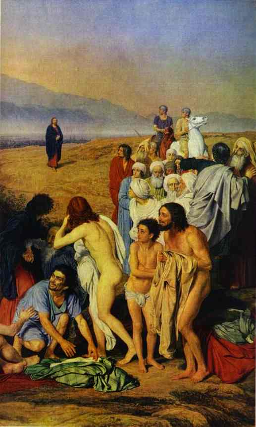 The Appearance of Christ to the People (detail) by Alexander Ivanov — Oil Painting Reproduction