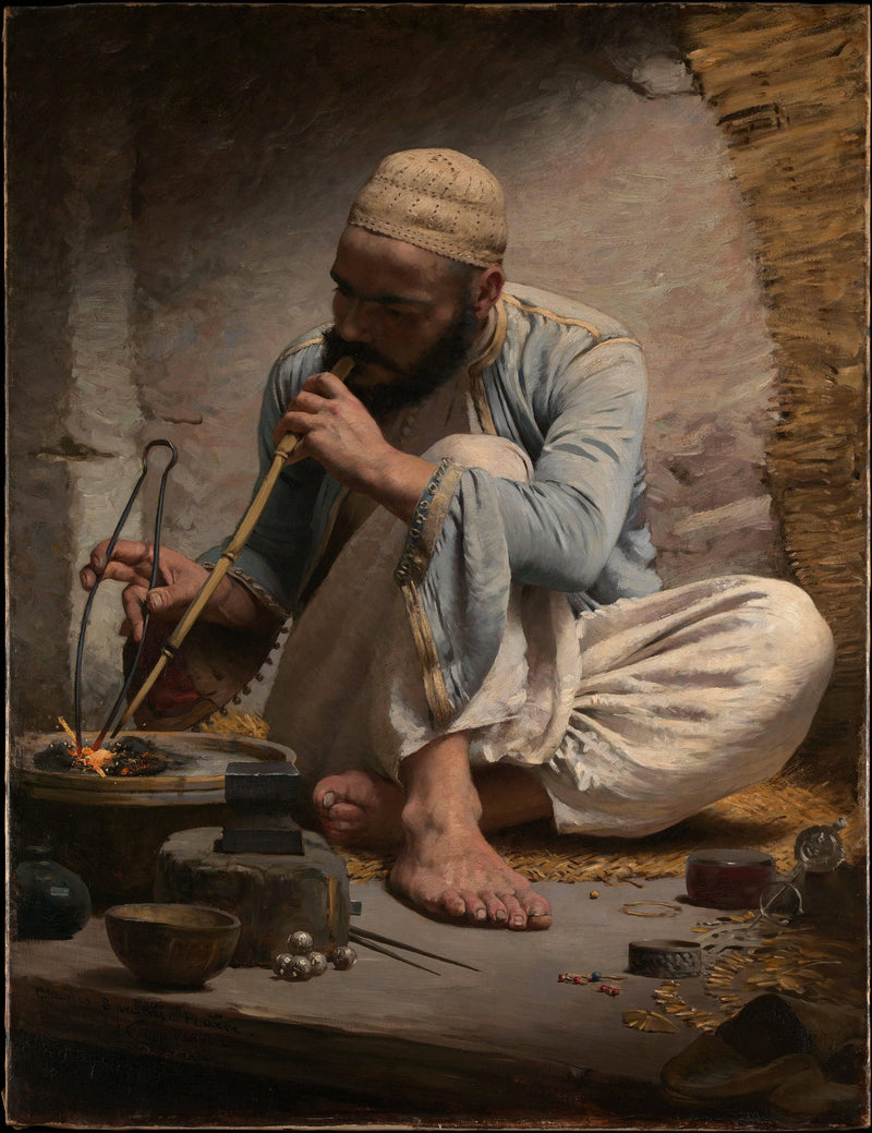 The Arab Jeweller by Charles Sprague Pearce — Oil Painting Reproduction