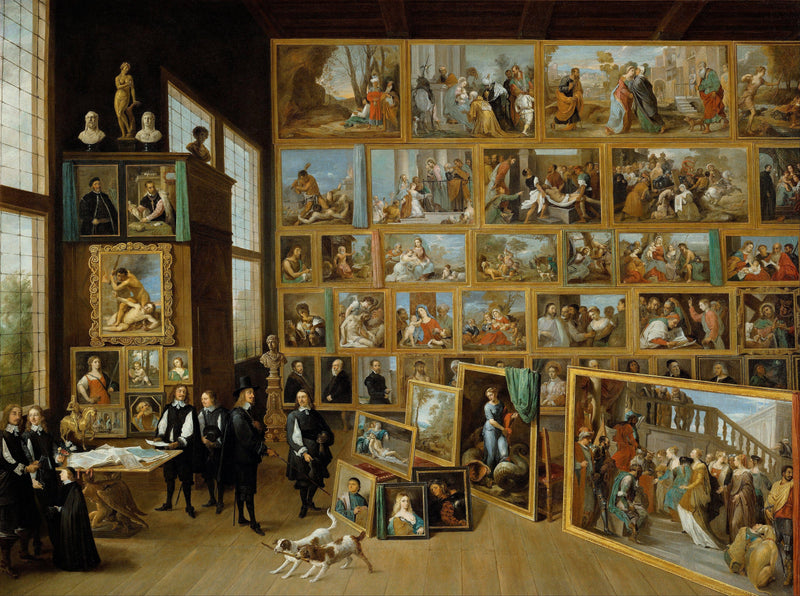 The Archduke Leopold Wilhelm in his Picture Gallery in Brussels by David Teniers the Younger — Oil Painting Reproduction