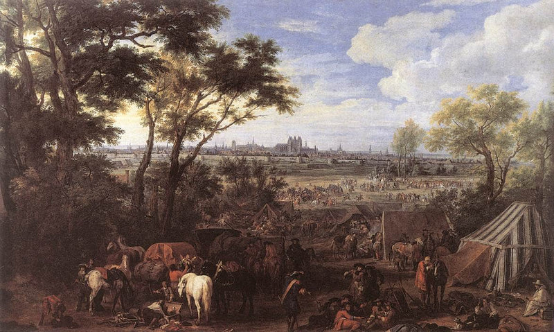 the Army of Louis Xiv in Front of Tournai in 1667 by Adam van der Meulen — Oil Painting Reproduction
