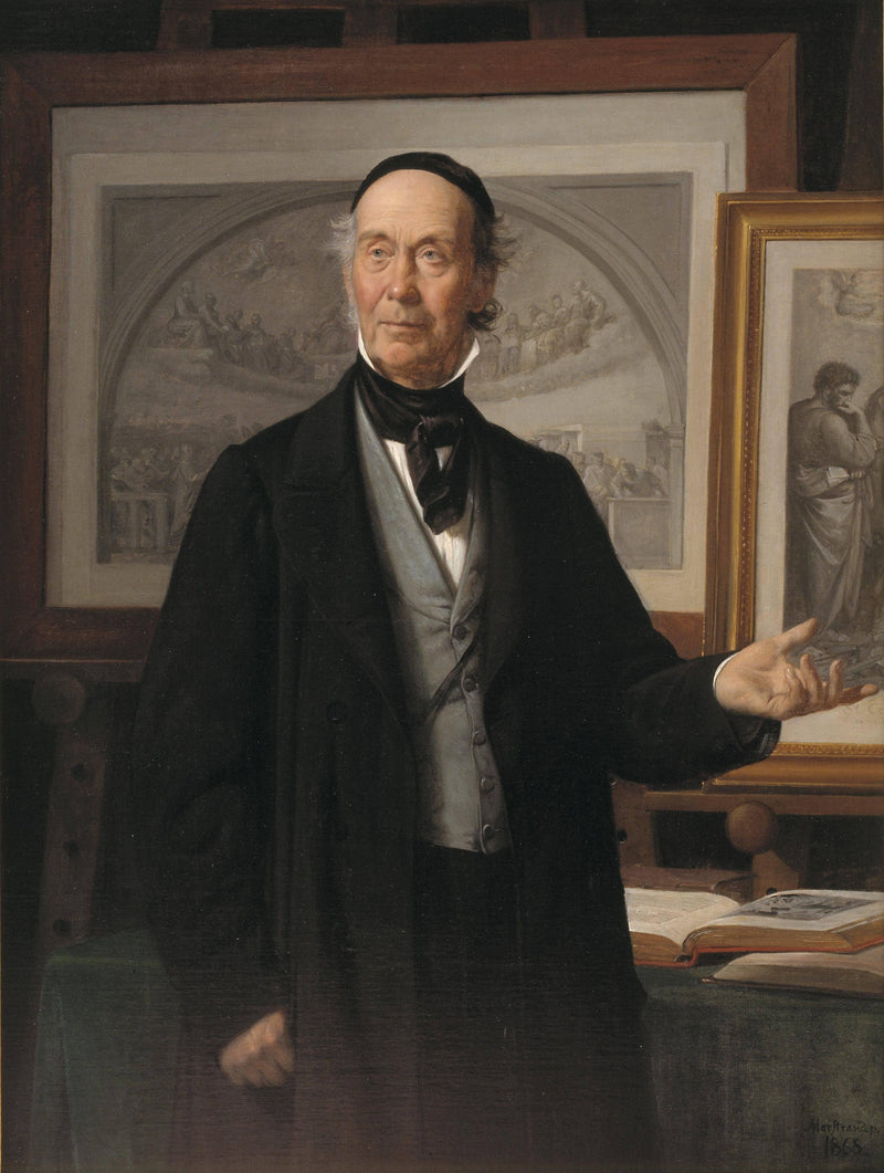 The Art Historian N. L. Høyen by Wilhelm Marstrand — Oil Painting Reproduction