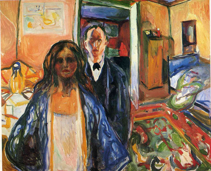 The Artist and His Model by Edvard Munch — Oil Painting Reproduction