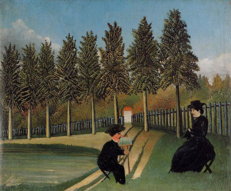 The Artist Painting his Wife by Henri Rousseau — Oil Painting Reproduction