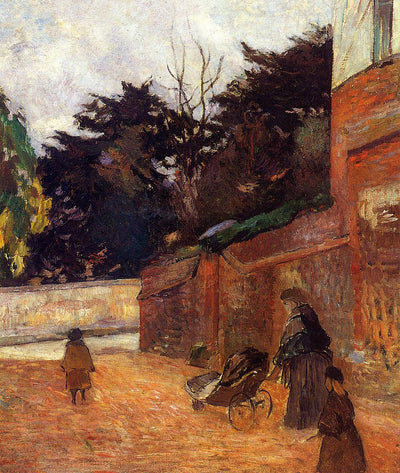 The artist's children in entryway