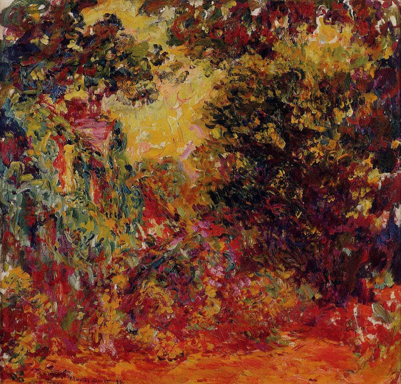 The Artist's House from the Rose Garden by Claude Monet — Oil Painting Reproduction