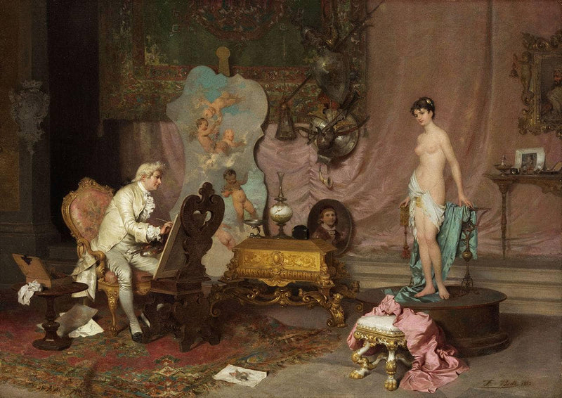 The Artist's Model by Francesco Beda — Oil Painting Reproduction