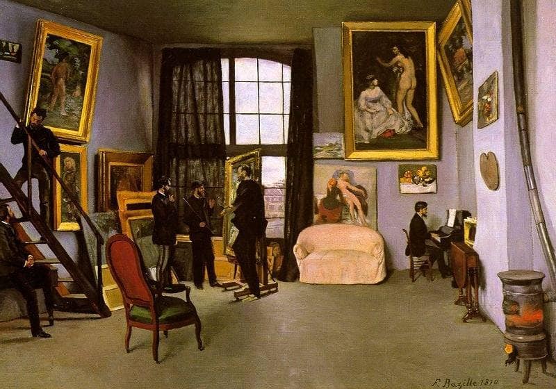 The Artist's Studio, Rue de la Condamine by Frederic Bazille — Oil Painting Reproduction
