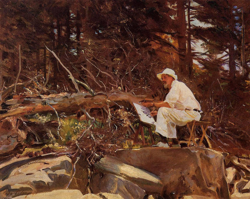 The Artist Sketching by John Singer Sargent — Oil Painting Reproduction