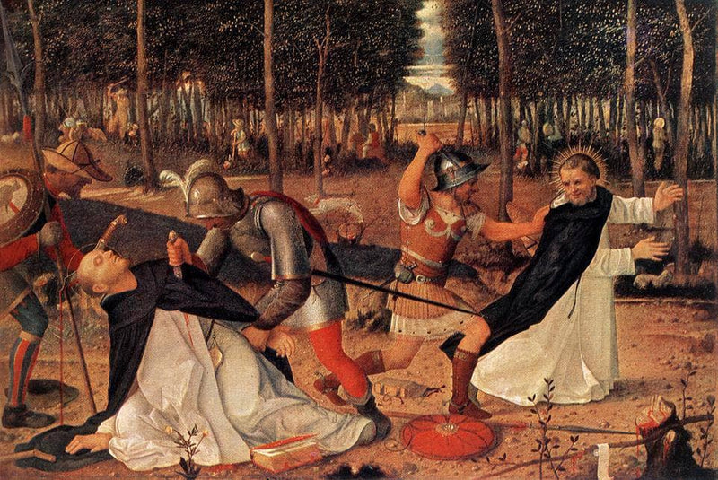 The Assassination of St. Peter Martyr by Giovanni Bellini — Oil Painting Reproduction