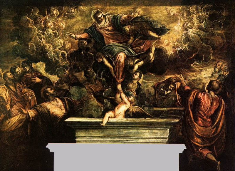 The Assumption of the Virgin by Tintoretto — Oil Painting Reproduction