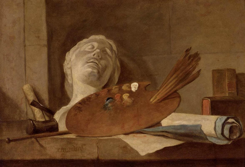 The Attributes of Painting and Sculpture by Jean-Baptiste-Simeon Chardin — Oil Painting Reproduction