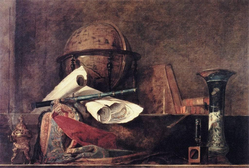 The Attributes of the Sciences by Jean-Baptiste-Simeon Chardin — Oil Painting Reproduction