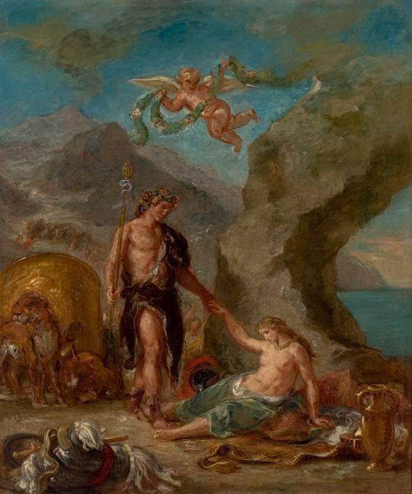 The Autumn Bacchus and Ariadne by Eugene Delacroix — Oil Painting Reproduction
