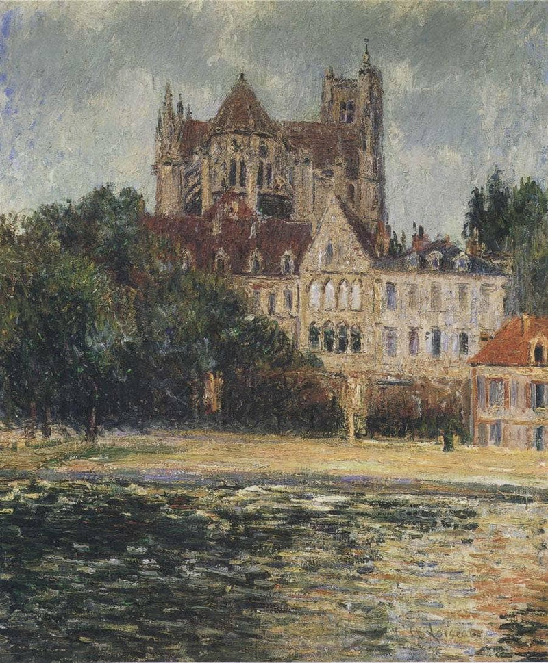 The Auxerre Cathedral by Gustave Loiseau — Oil Painting Reproduction