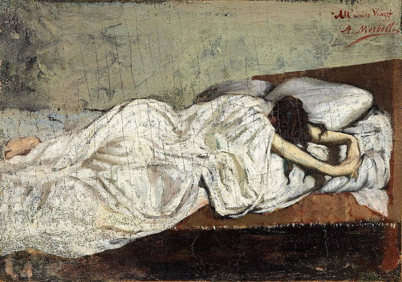 The awakening by Angelo Morbelli — Oil Painting Reproduction
