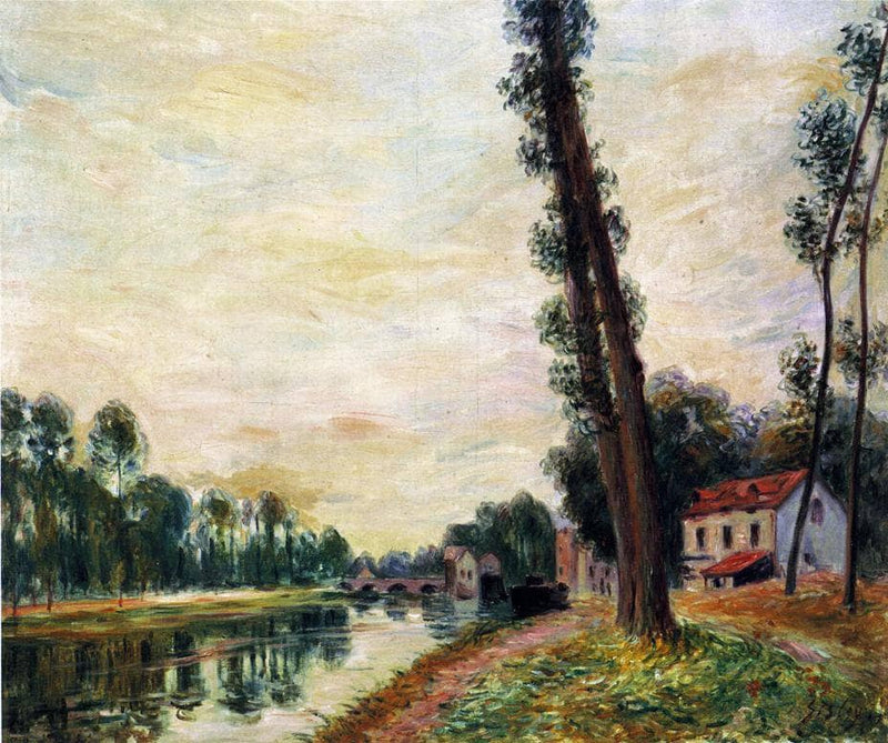 The Banks of the Loing by Alfred Sisley — Oil Painting Reproduction