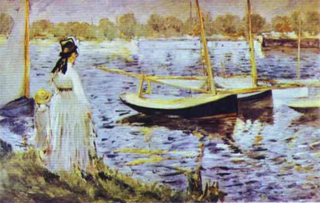 The Banks of the Seine at Argenteuil by Edouard Manet — Oil Painting Reproduction