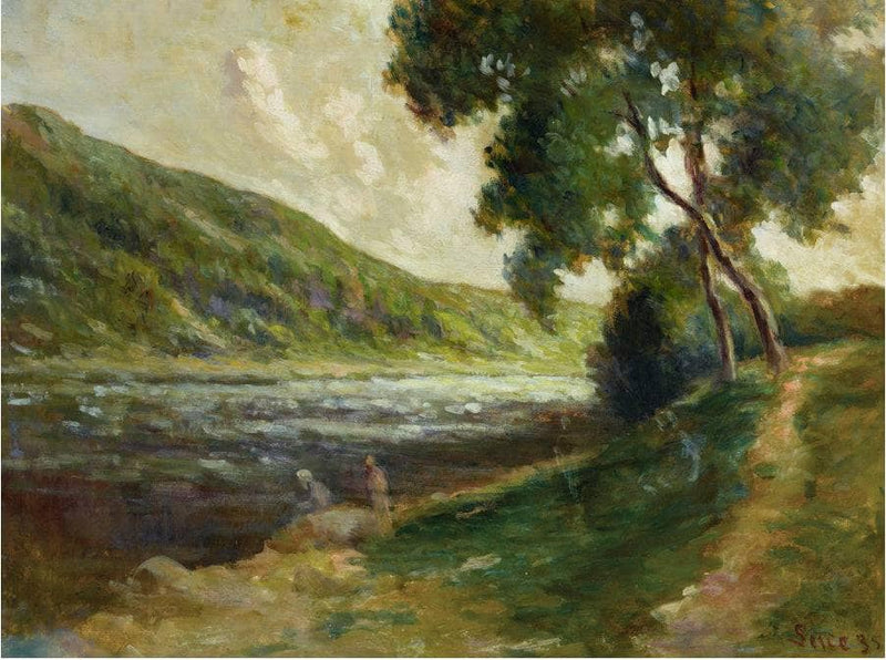 The Banks Of The Seine In The Surroundings Of Rolleboise by Maximilien Luce — Oil Painting Reproduction