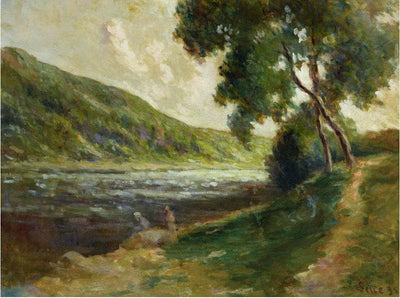 The Banks Of The Seine In The Surroundings Of Rolleboise in hallway