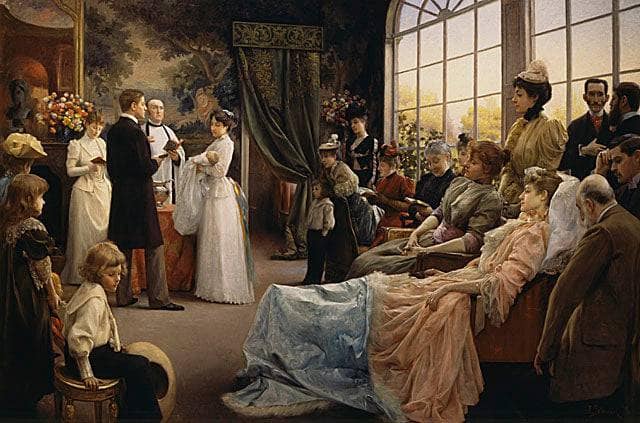 The Baptism by Julius LeBlanc Stewart — Oil Painting Reproduction