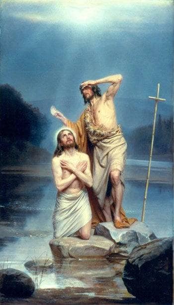 The Baptism of Christ by Carl Bloch — Oil Painting Reproduction