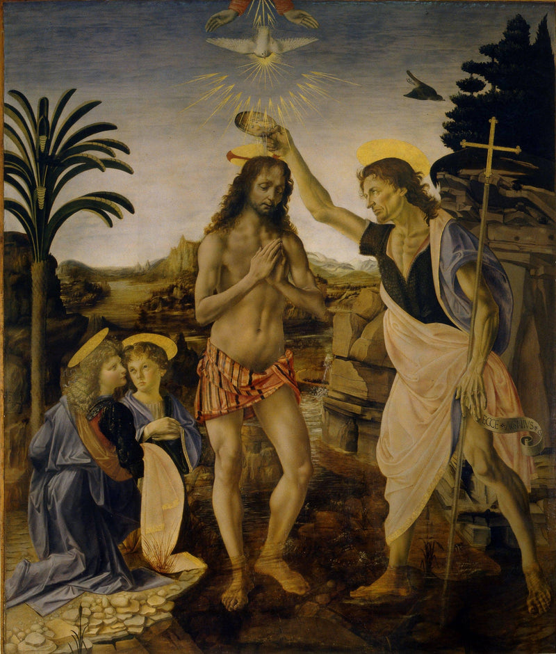 The Baptism of Christ by Leonardo da Vinci — Oil Painting Reproduction