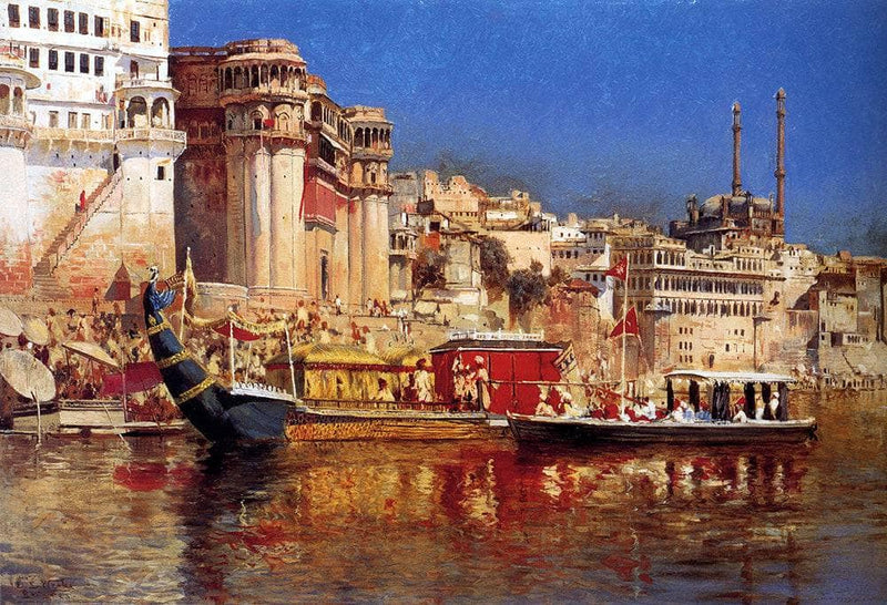 The Barge Of The Maharaja Of Benares by Edwin Lord Weeks — Oil Painting Reproduction