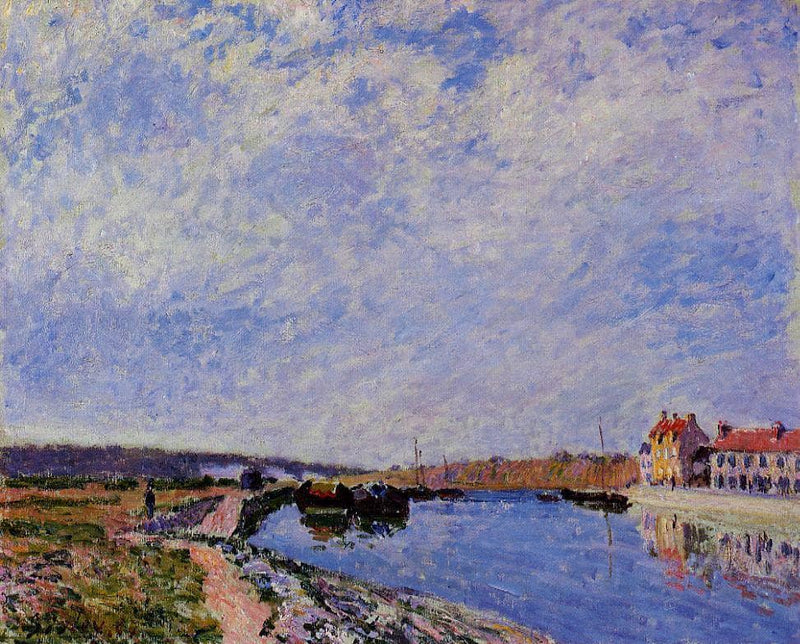 The Barge Port and Saint Mammes by Alfred Sisley — Oil Painting Reproduction