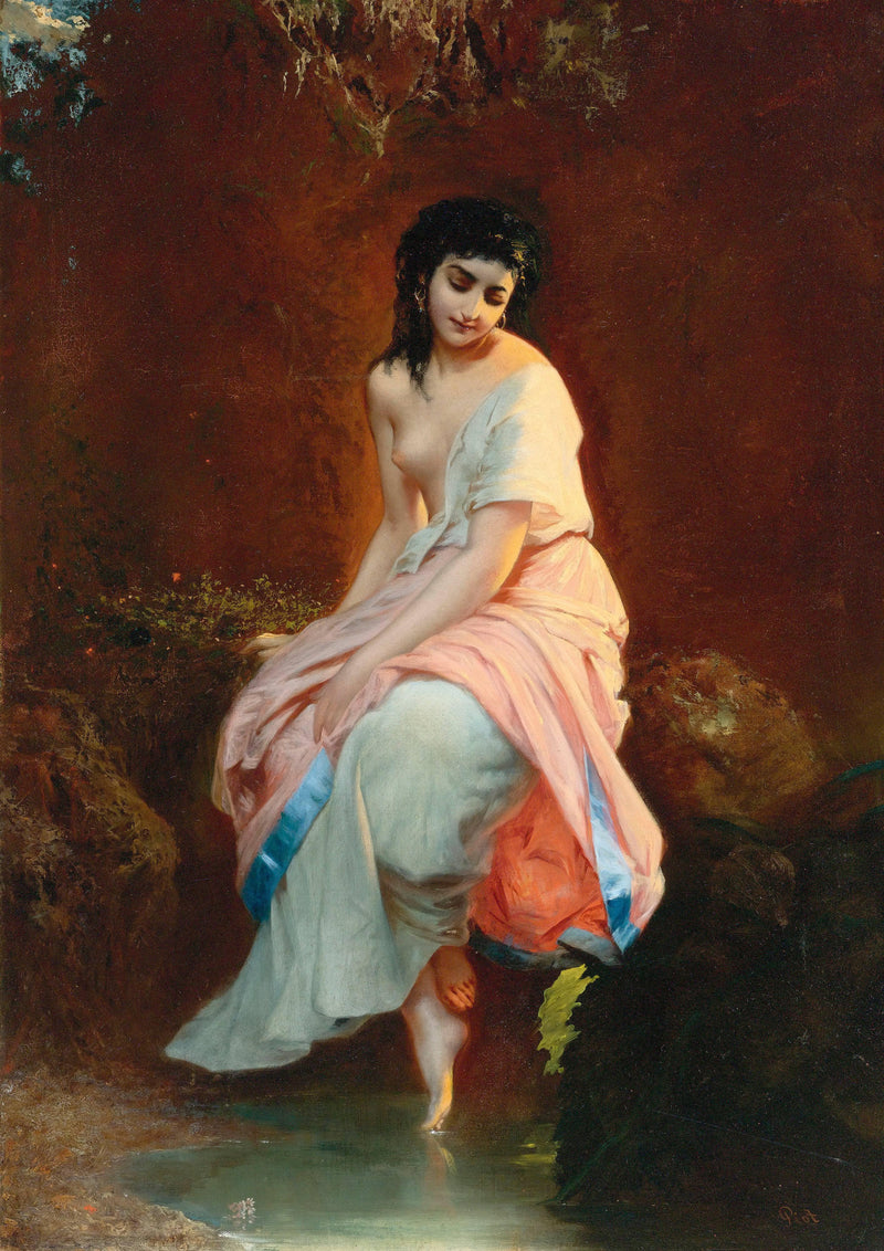 The bather by Adolphe Piot — Oil Painting Reproduction