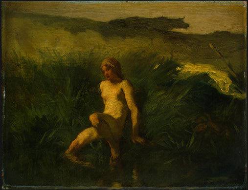 The bather by Jean-Francois Millet — Oil Painting Reproduction