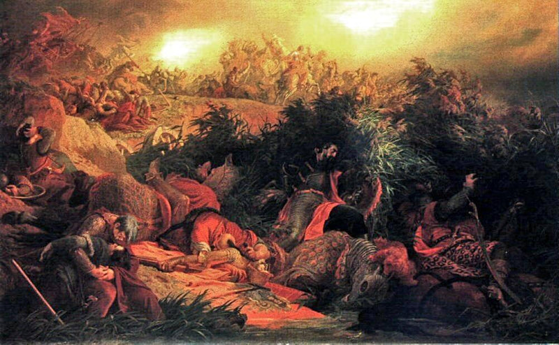 The Battle of Mohács (1526) by Bertalan Szekely — Oil Painting Reproduction