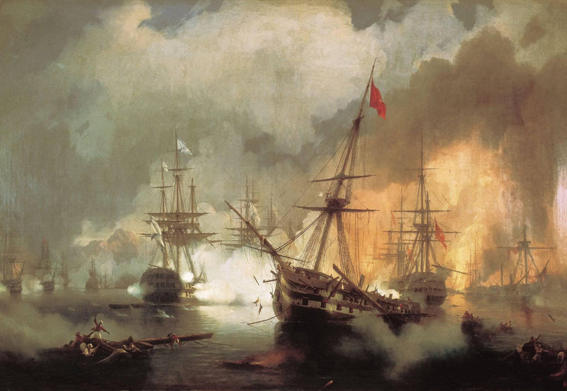 The Battle of Navarino by Ivan Aivazovsky, Oil Painting Reproduction