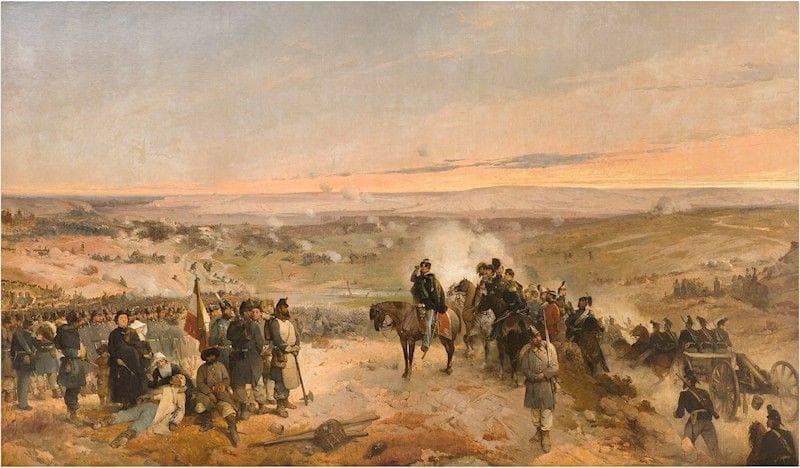 The battle of the Chernaya by Gerolamo Induno — Oil Painting Reproduction