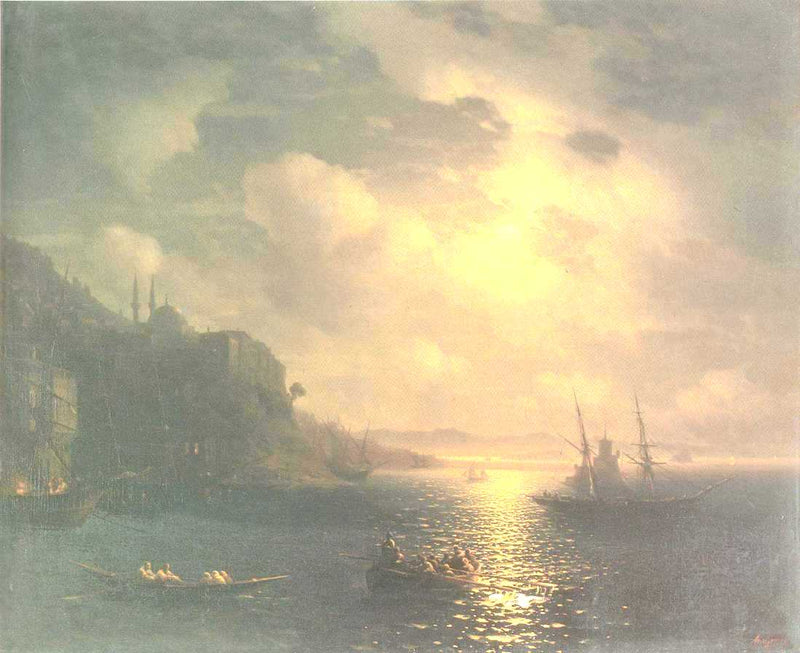 The Bay Golden Horn in Istanbul (Back then Constantinople) by Ivan Aivazovsky — Oil Painting Reproduction
