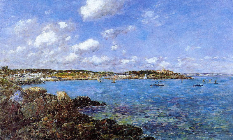 The Bay of Douarnenez by Eugene Boudin — Oil Painting Reproduction