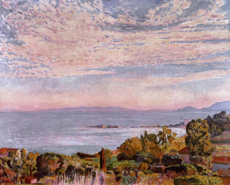 The Bay of St. Clair by Theo van Rysselberghe — Oil Painting Reproduction