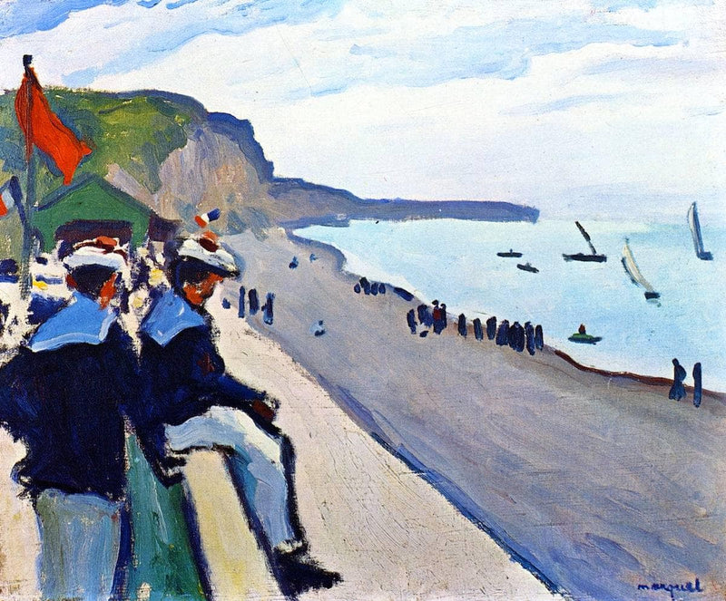 The Beach at Fécamp by Albert Marquet — Oil Painting Reproduction