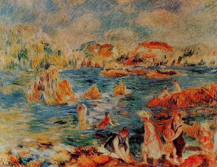 The Beach at Guernsey by Pierre-Auguste Renoir — Oil Painting Reproduction