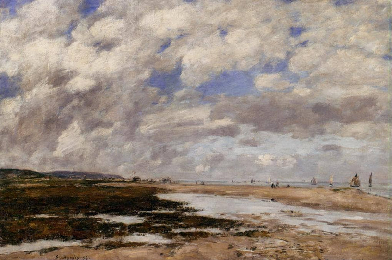 The Beach, Deauville by Eugene Boudin — Oil Painting Reproduction