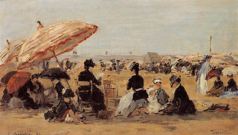 The Beach by Eugene Boudin — Oil Painting Reproduction
