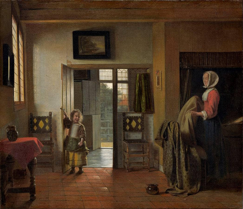 The Bedroom by Pieter de Hooch — Oil Painting Reproduction
