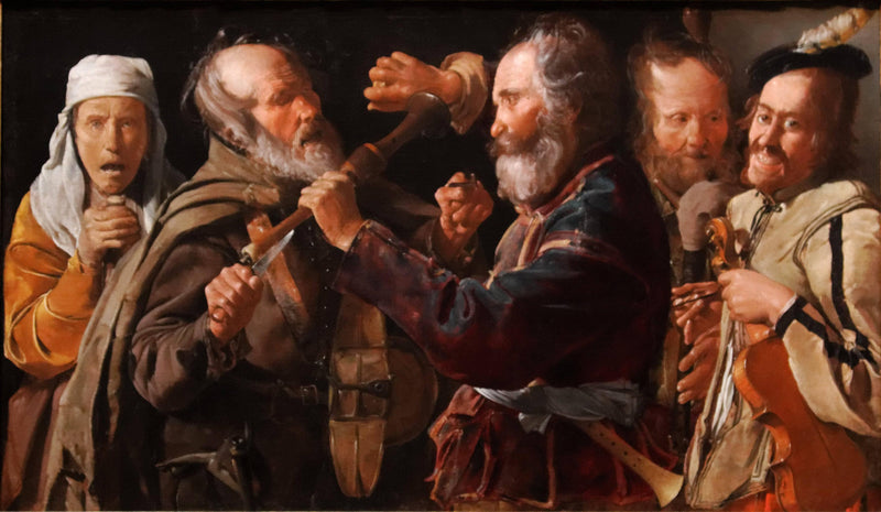 The Beggars' Brawl by Georges de la Tour — Oil Painting Reproduction