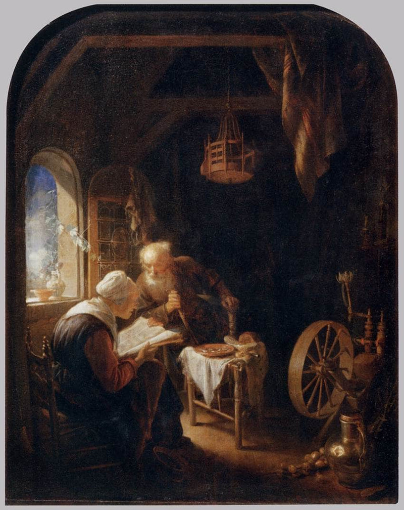 The Bible Lesson, or Tobit and Anna by Gerrit Dou — Oil Painting Reproduction